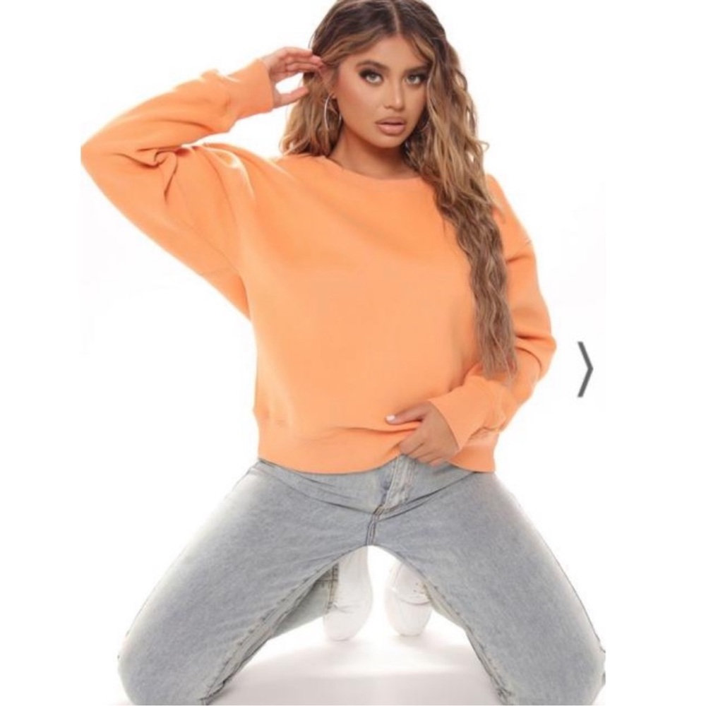 Fashion Nova Orange Sweatshirt